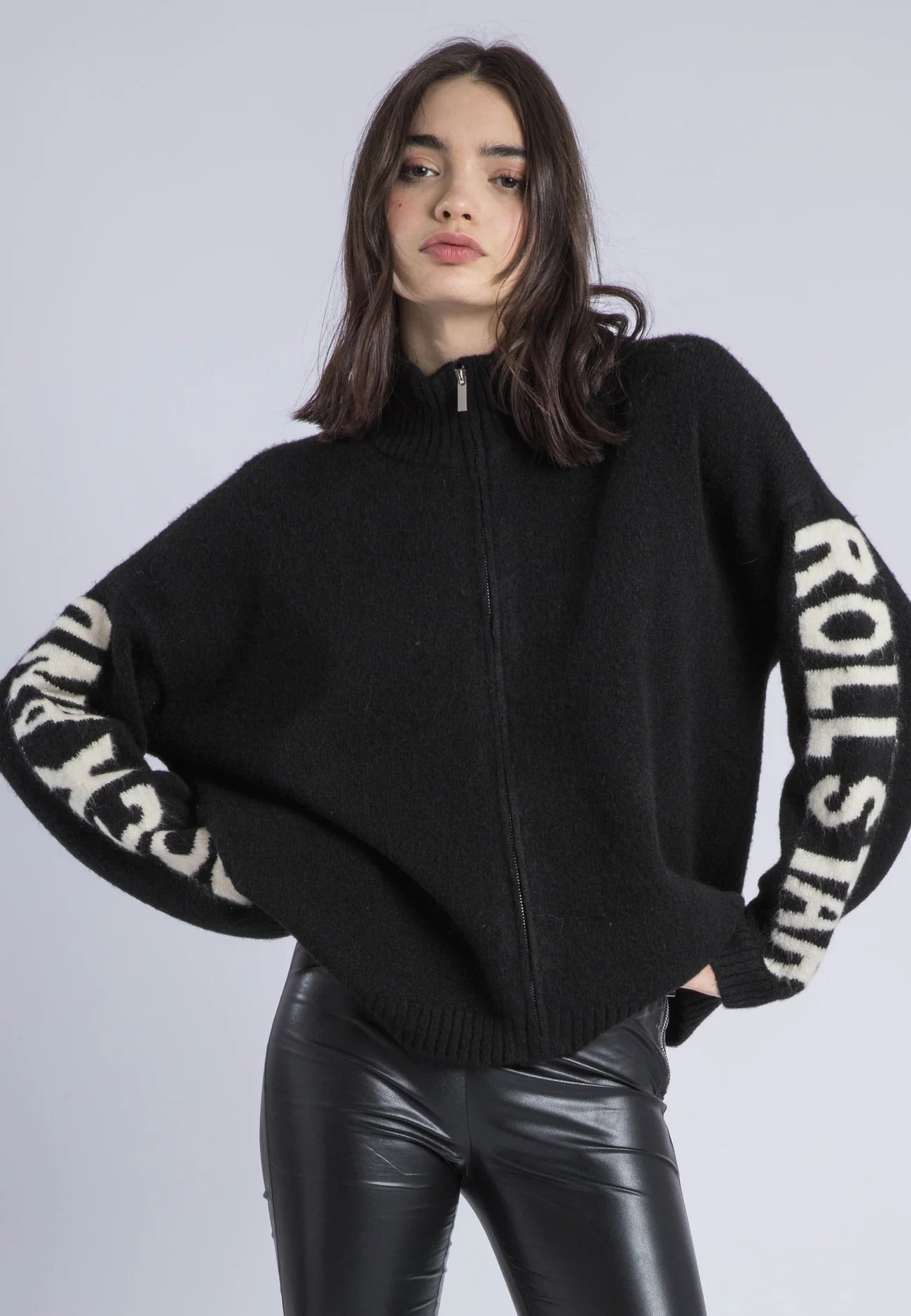 PHOEBE CARDIGAN BLACK/WHITE