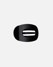 A black plastic hair claw