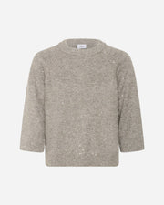 Gray sweater with sequins on a white background