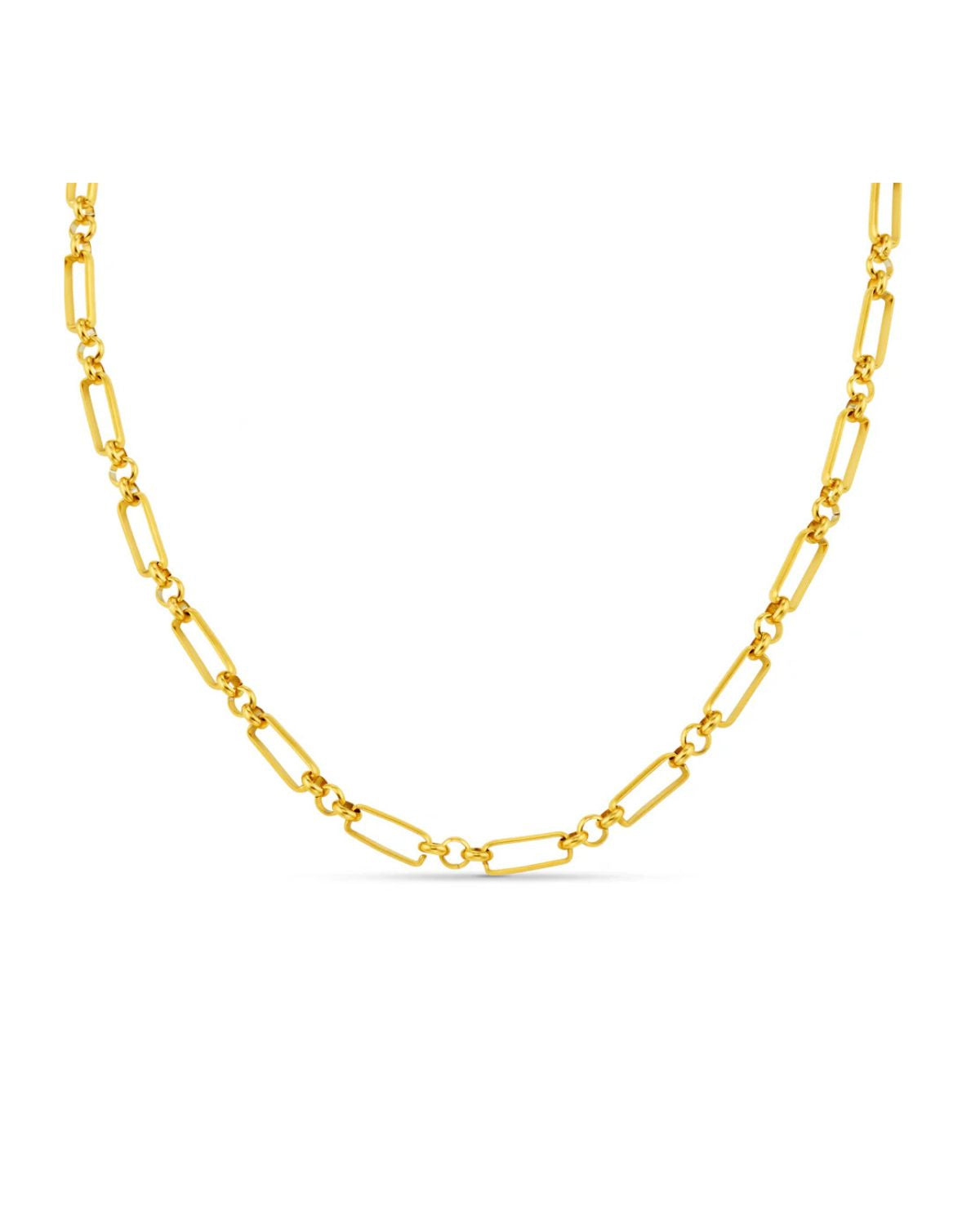 LUXE RECTANGULAR OPEN LINK CHAIN GOLD