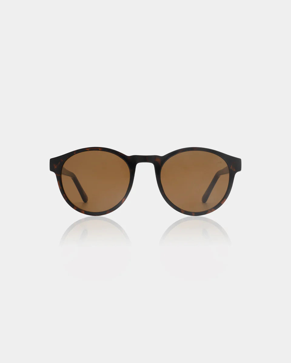 Brown tortoise shell sunglasses with brown lenses
