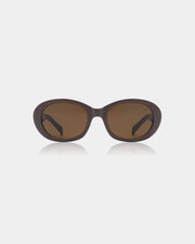 Oversized sunglasses in brown frame