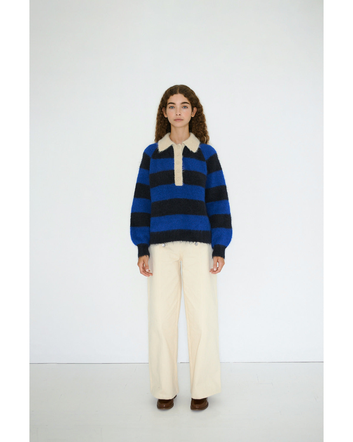 FRANK STRIPED POLO NAVY/ULTRAMARINE