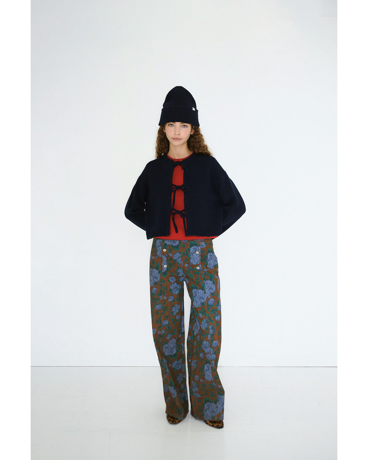 TIE DETAIL CARDIGAN NAVY