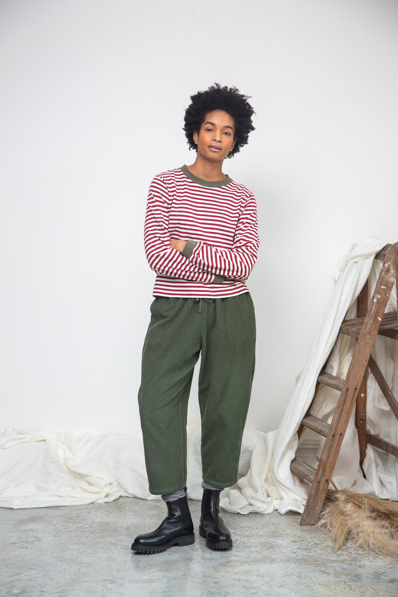 CEDAR CORDUROY TROUSERS KHAKI