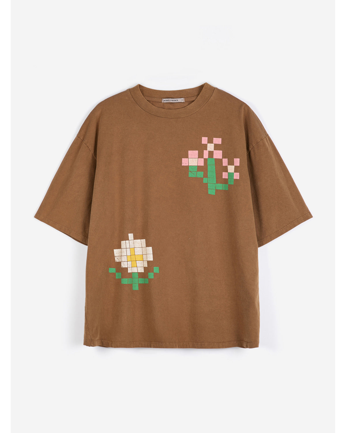 PIXEL FLOWERS OVERSIZE T-SHIRT