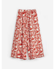 COOKERY FESTIVAL PATTERN COTTON PANTS