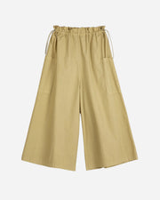 KHAKI wide-leg pants on a white background