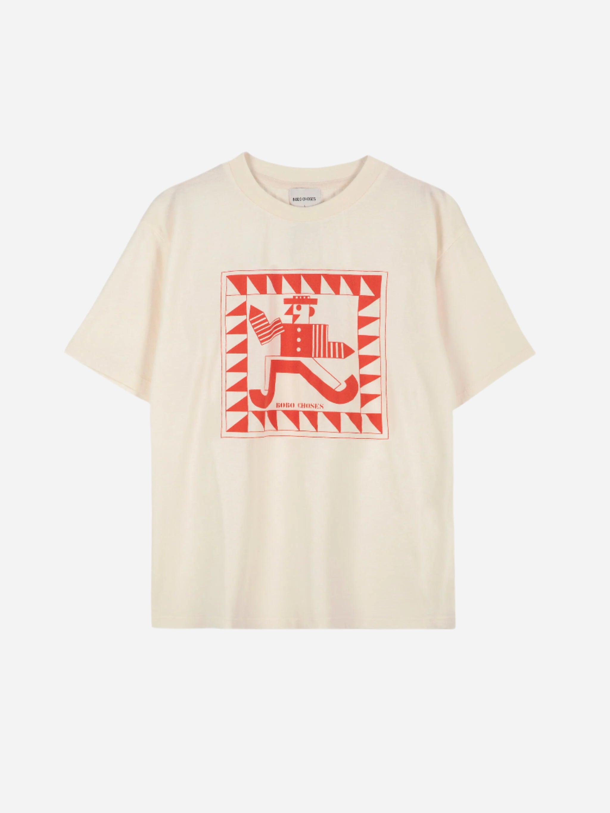 OFF WHITE TEE WITH RED ILLUSTRAION