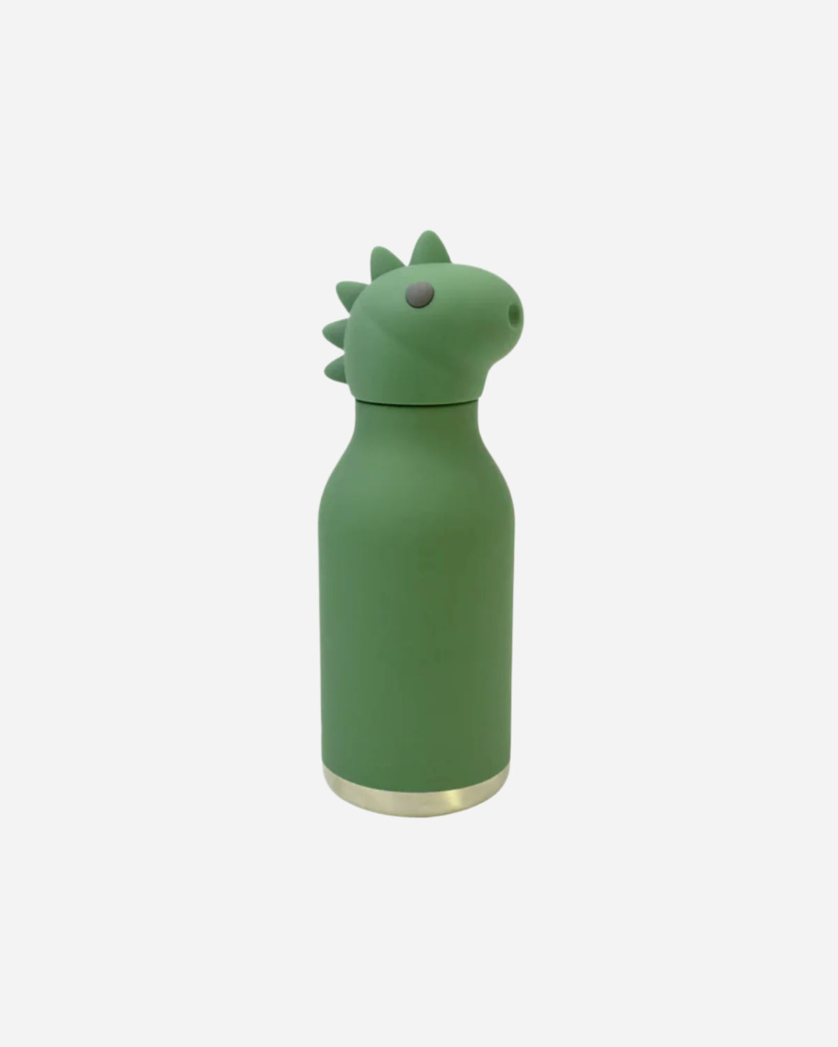 Childrens water bottle in green with Dinosaur head 