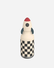 Childrens water bottle with rocket lid