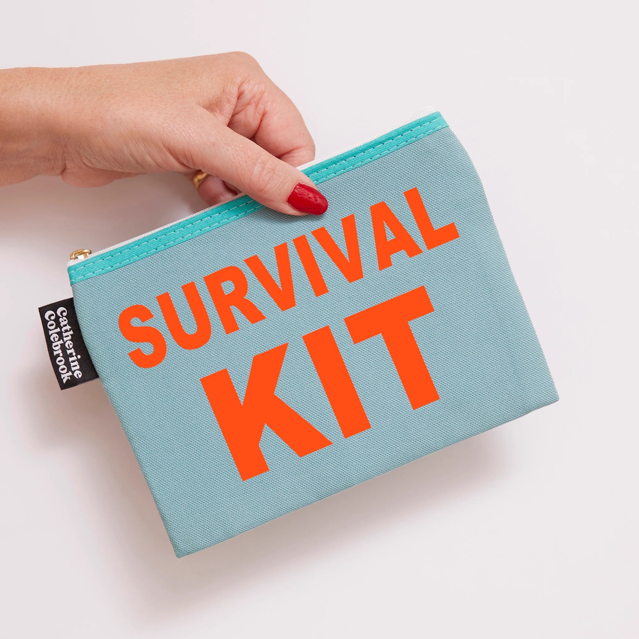 SURVIVAL KIT MEDIUM PURSE TURQUOISE ORANGE