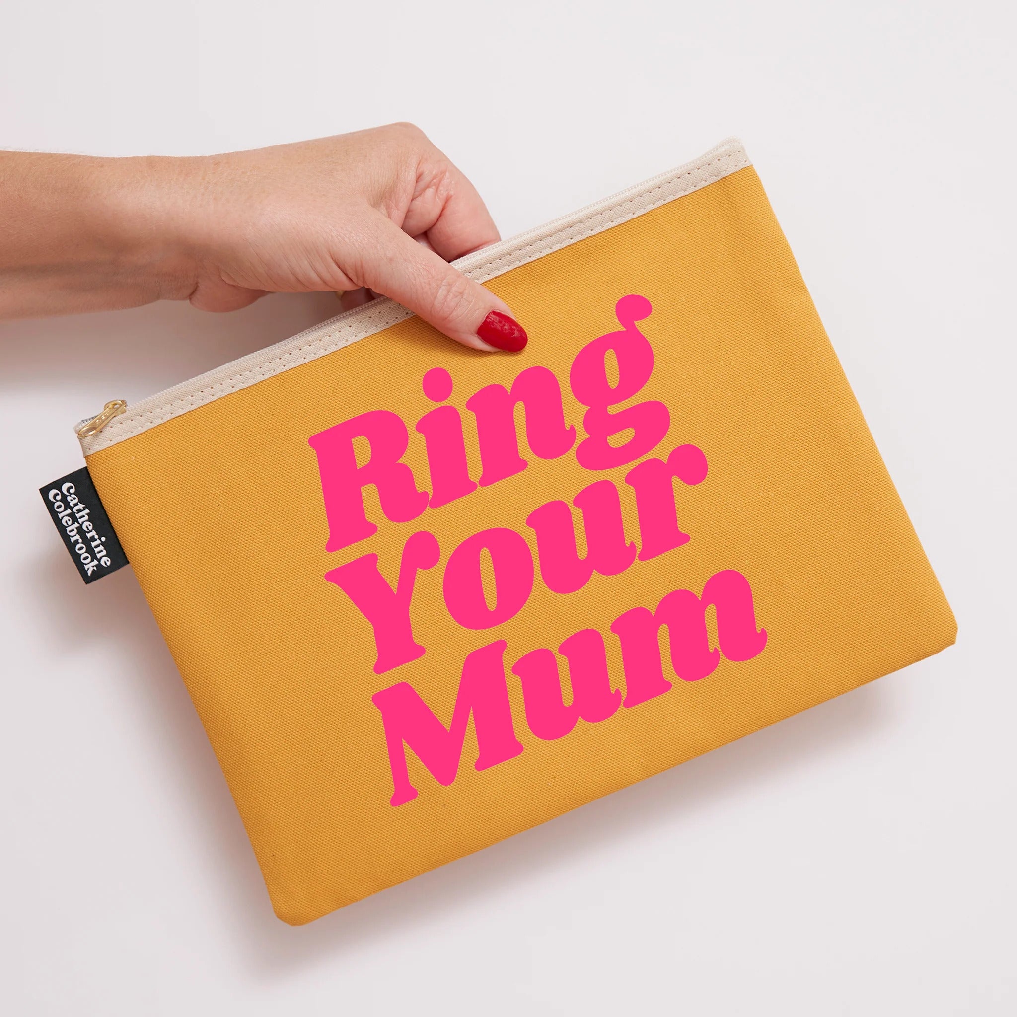RING YOUR MUM PURSE MUSTARD NEON