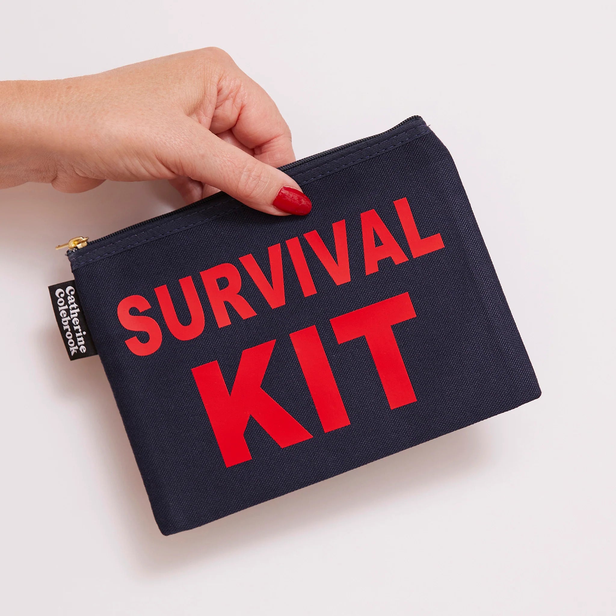 SURVIVAL KIT MEDIUM PURSE NAVY RED