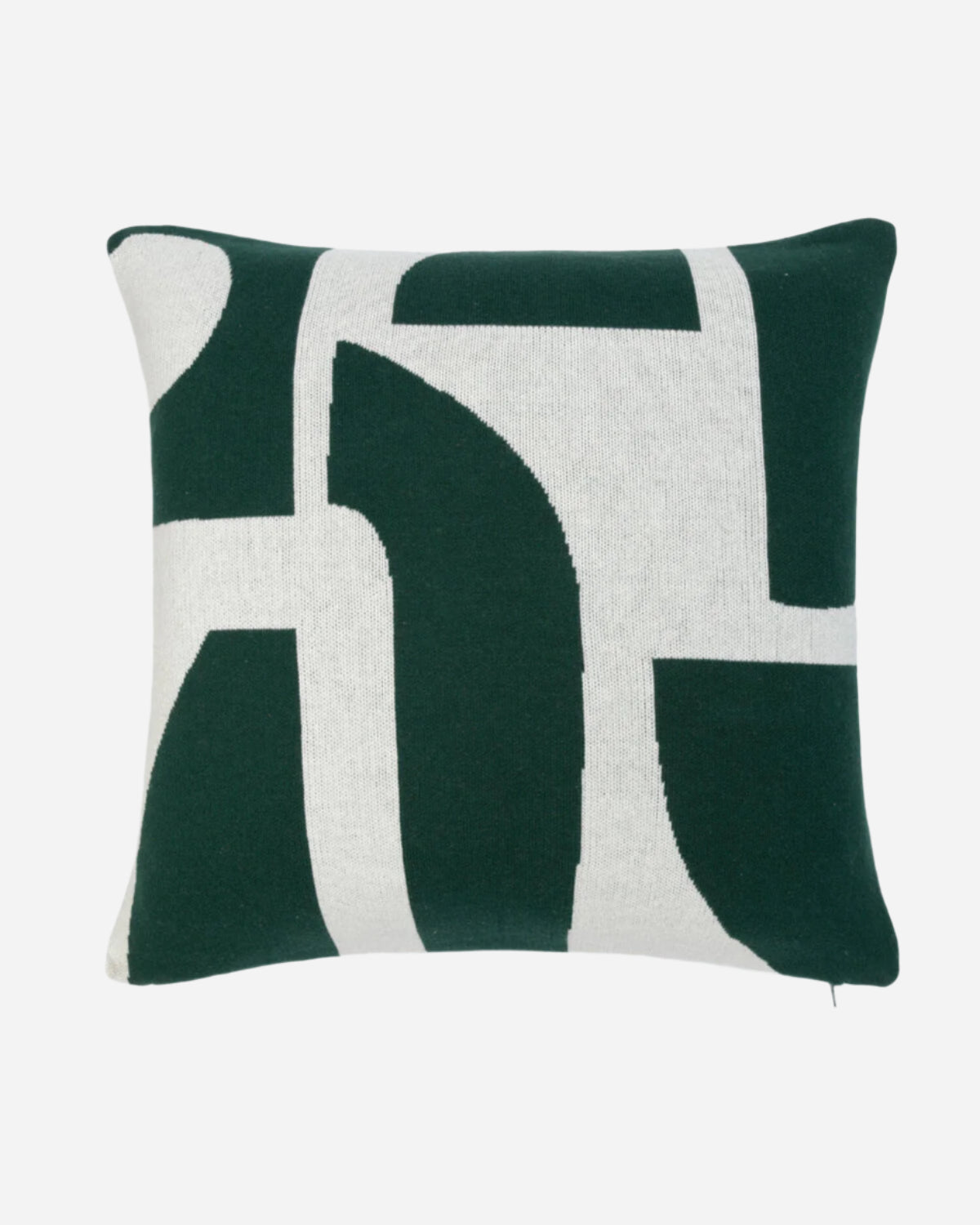 Decorative pillow with geometric pattern on a white background