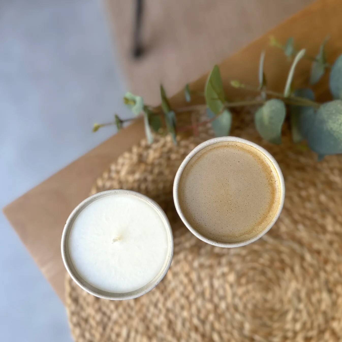 COFFEE CUP CANDLE IVORY - ROSEMARY, SAGE + THYME
