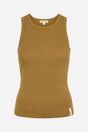 Brown tank top on a white background
