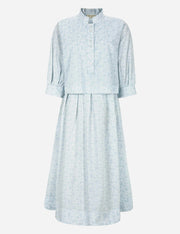 Light blue dress with a white background