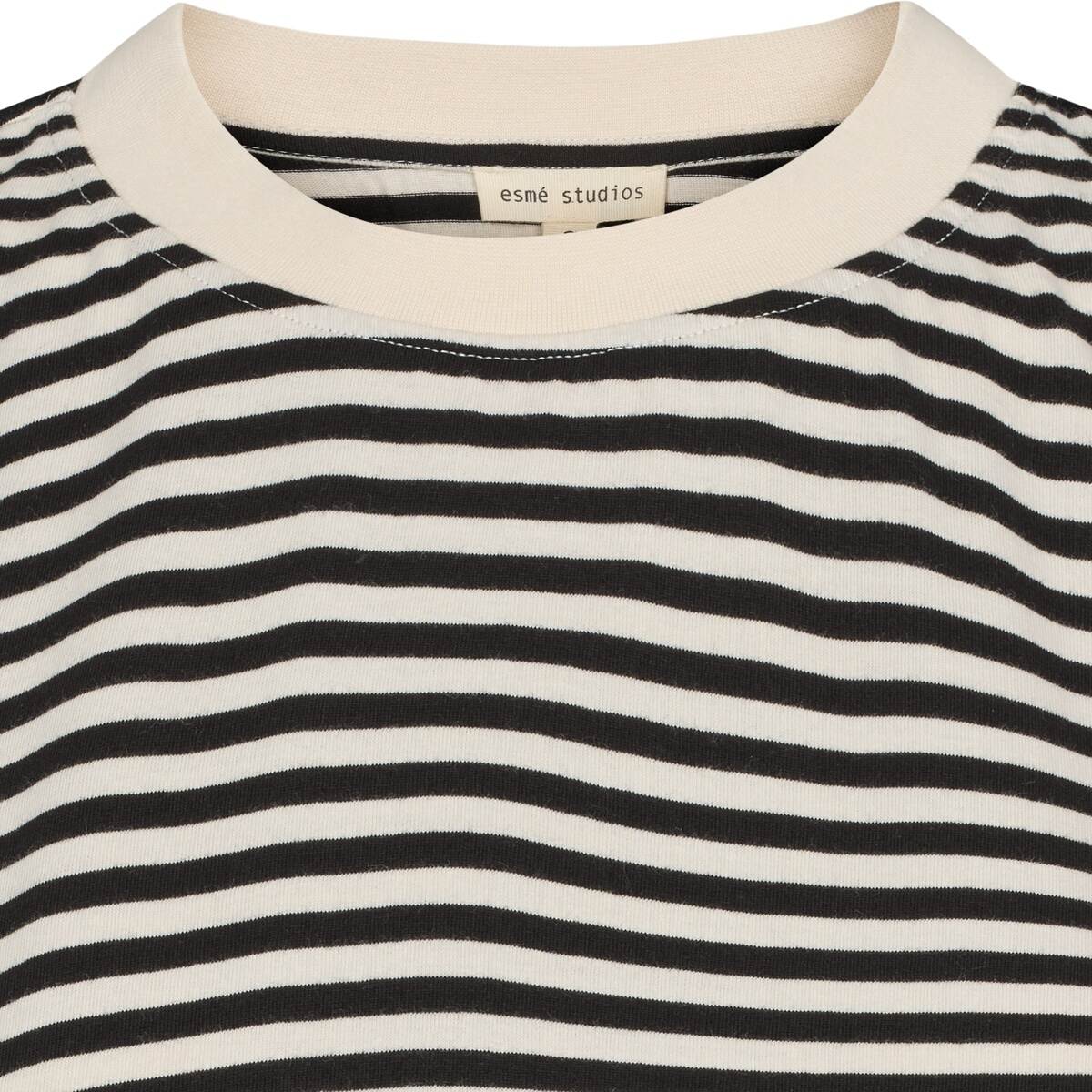 SIGNE SL TOP STRIPE BLACK