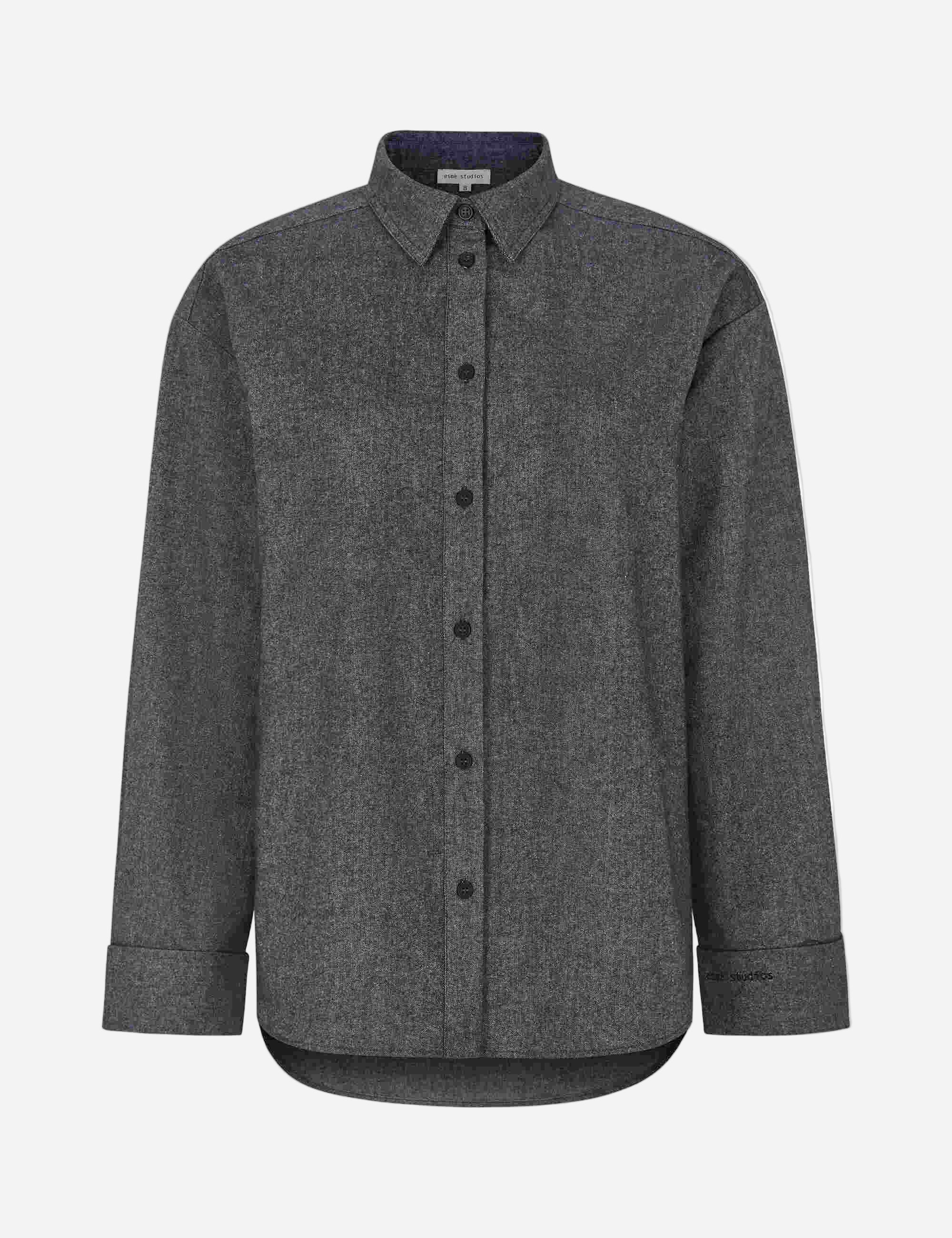 Dark gray shirt on a white background