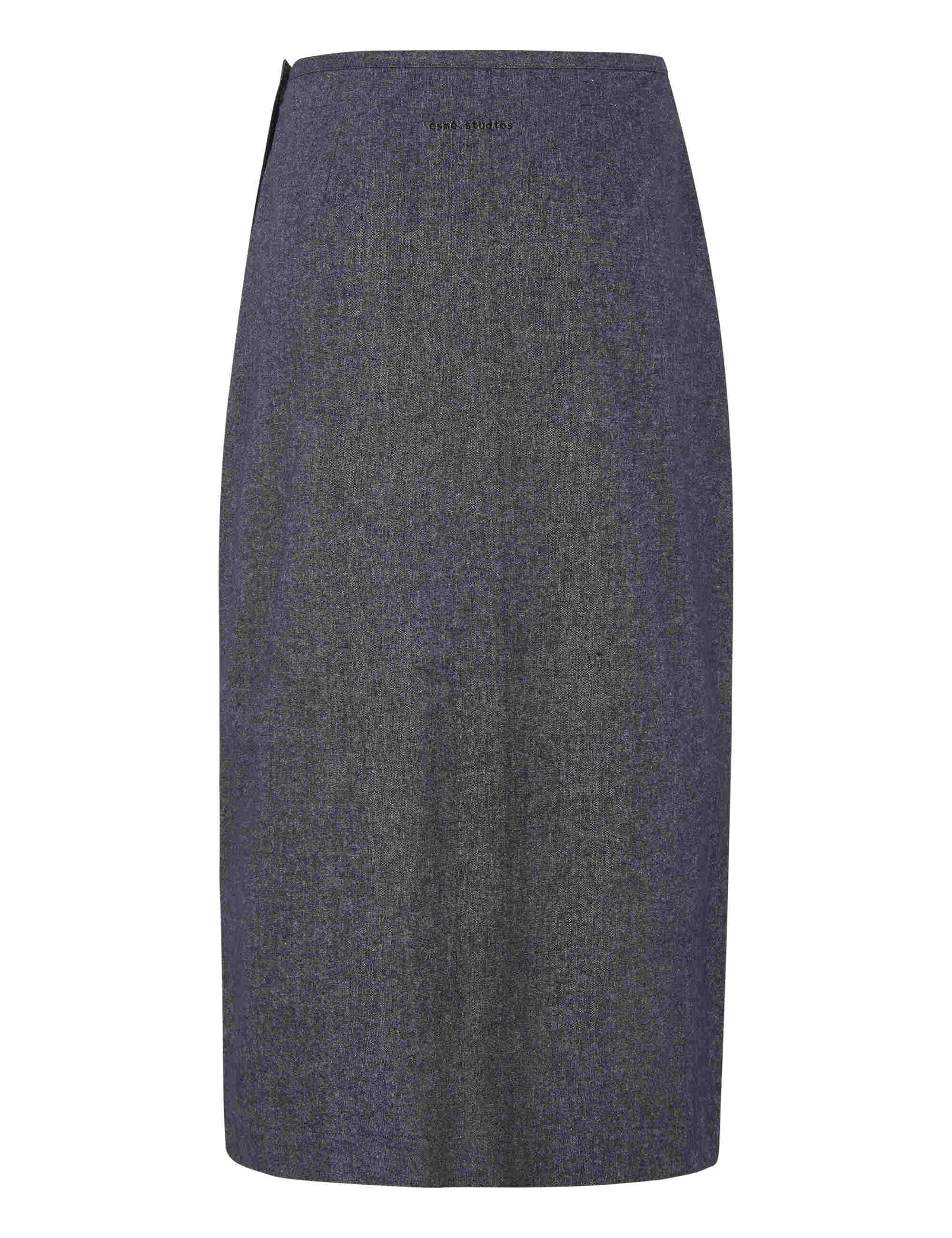 SVEA SKIRT BLACK MELANGE