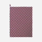 Red and white checkered bag on a white background