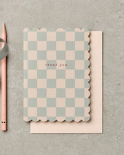 SCALLOP THANK YOU CHEQUER CARD
