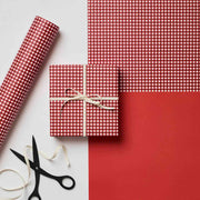 RED GINGHAM GIFT WRAP