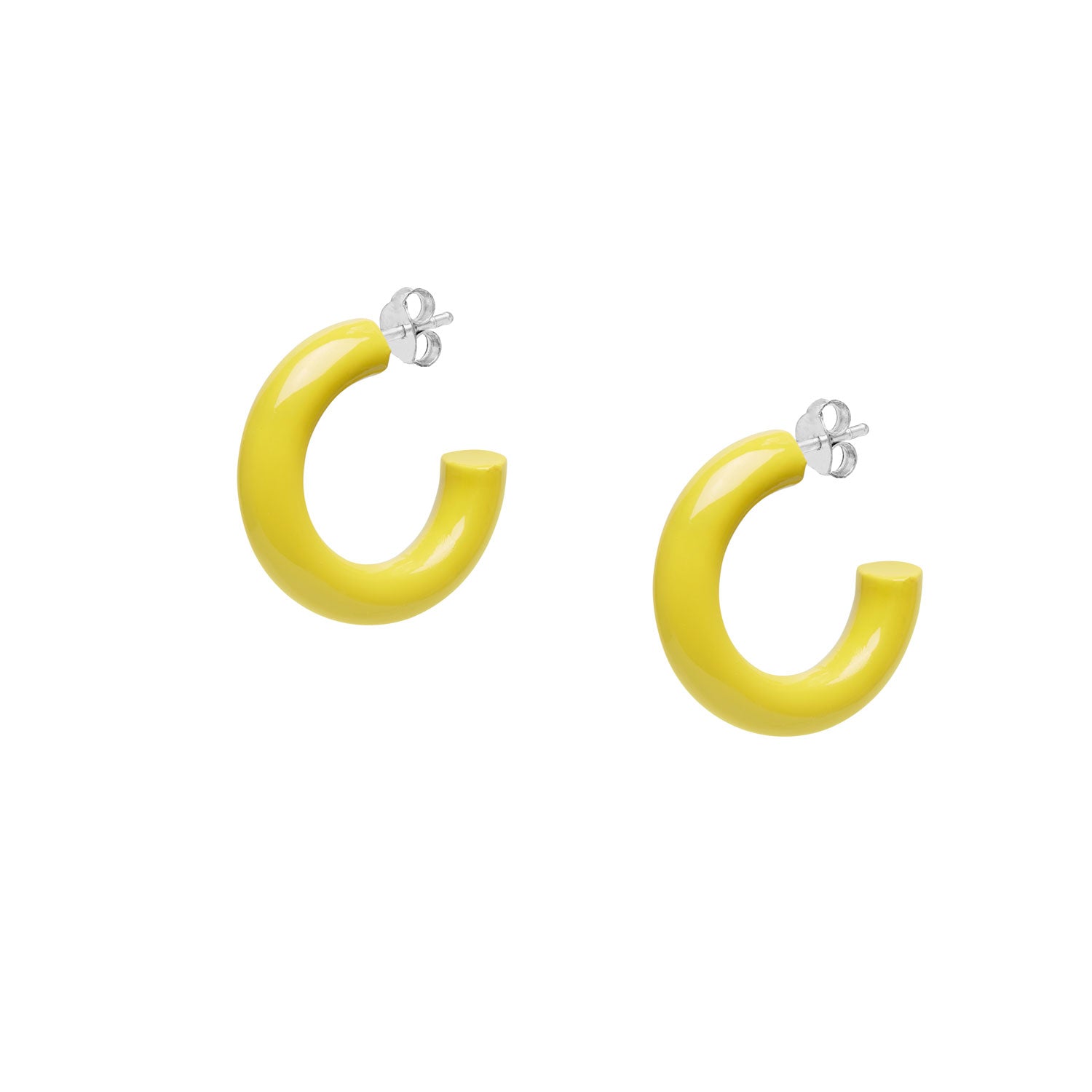 SMALL CHARTREUSE HUGGIE HOOP
