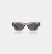 Narrow sunglasses with grey transparent frame