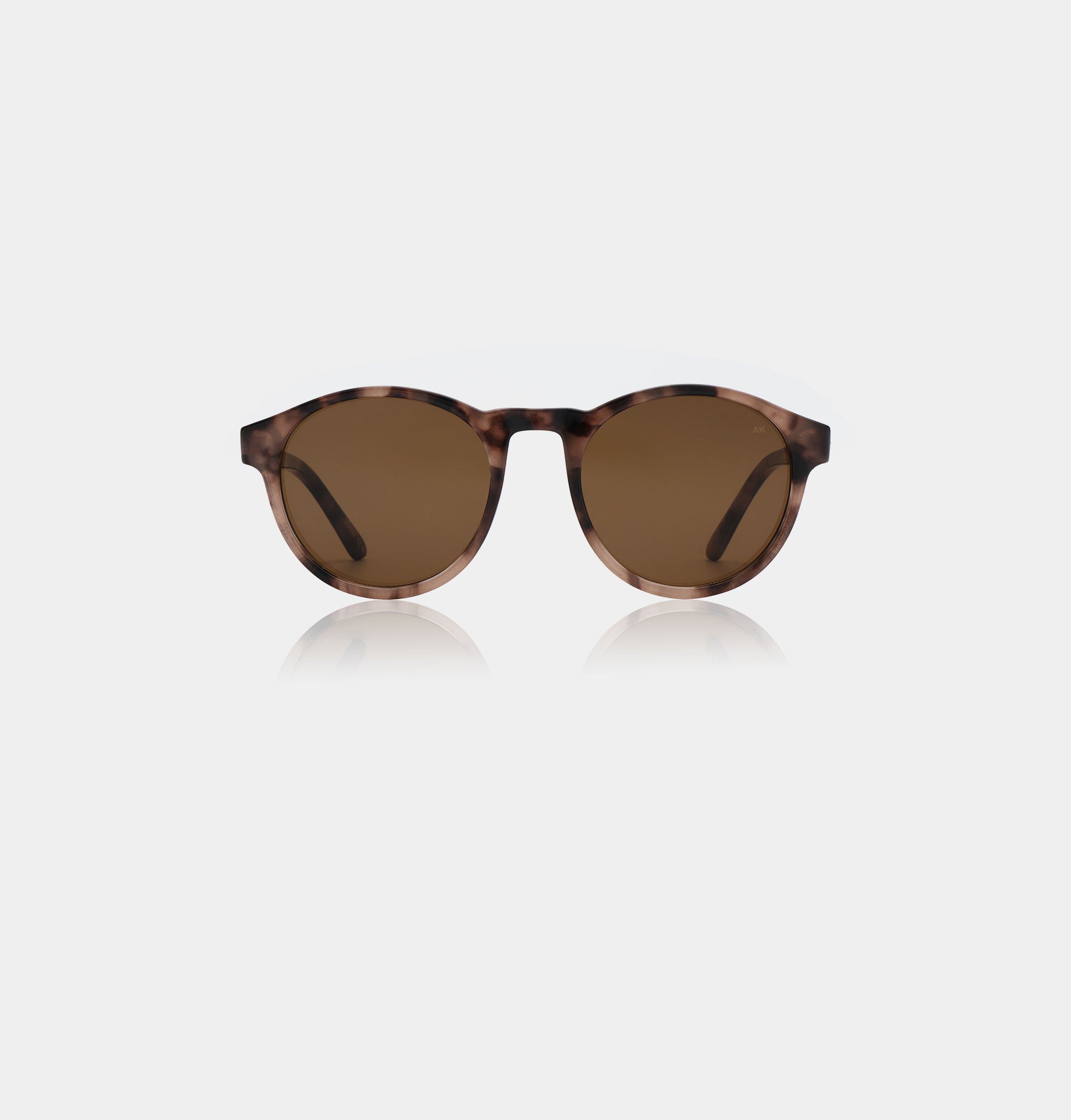Round tortoiseshell frame sunglasses