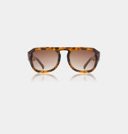 Brown tortoisesheel aviator style sunglasses