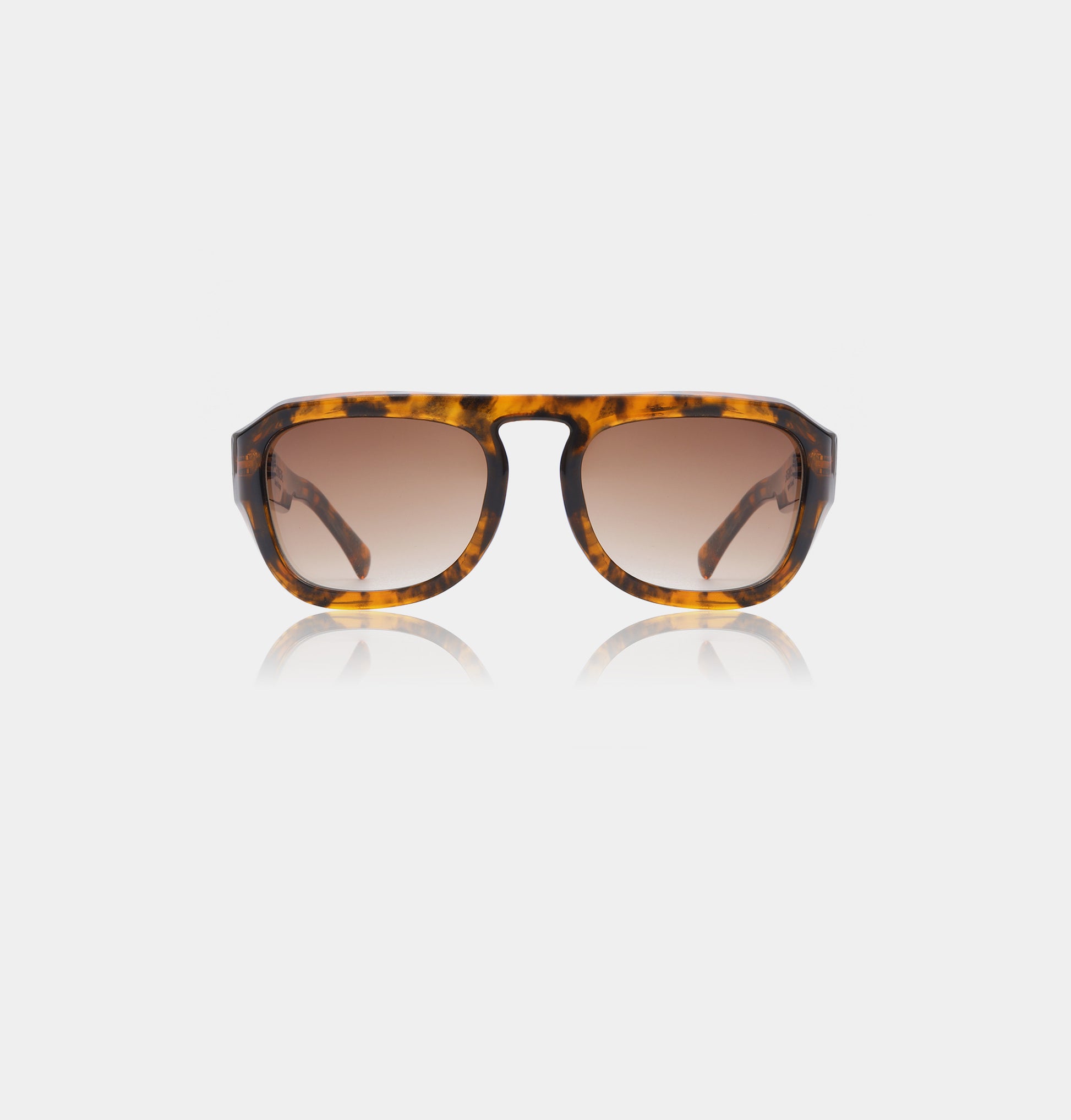 Brown tortoisesheel aviator style sunglasses