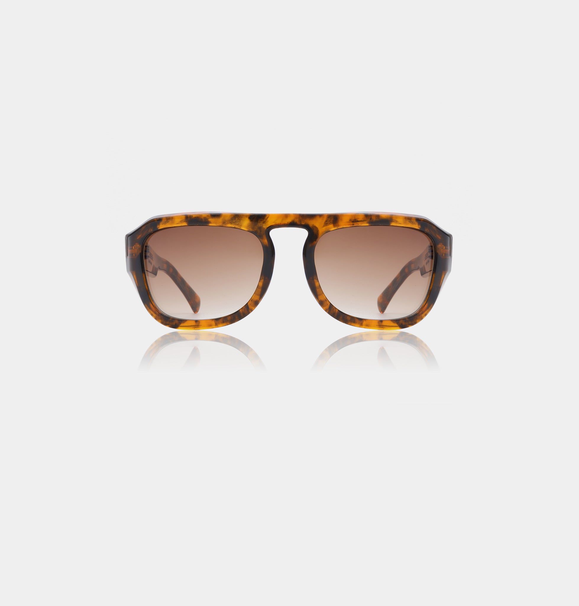 Brown tortoisesheel aviator style sunglasses