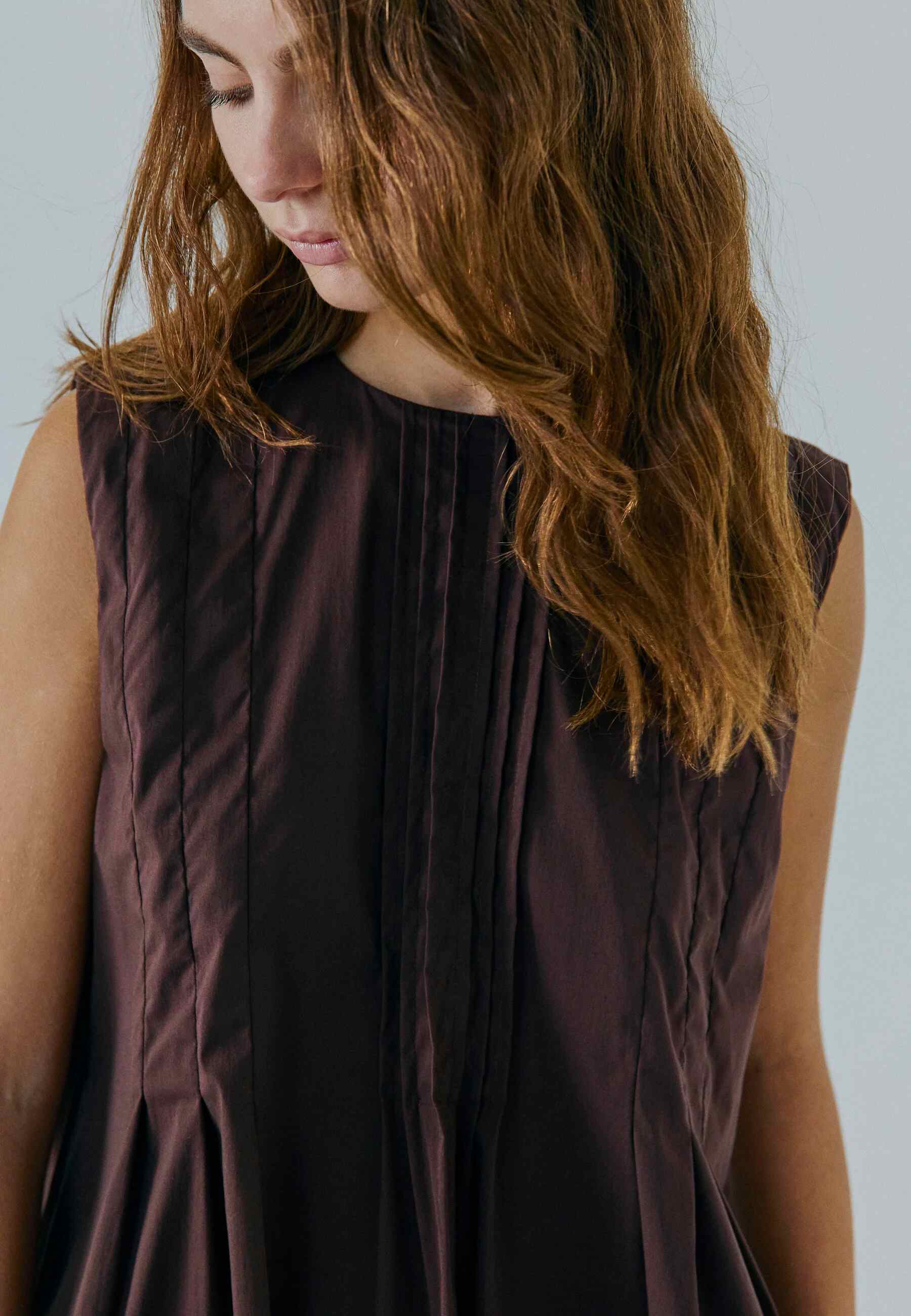 OTILIA SL TOP DARK BROWN