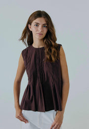 OTILIA SL TOP DARK BROWN