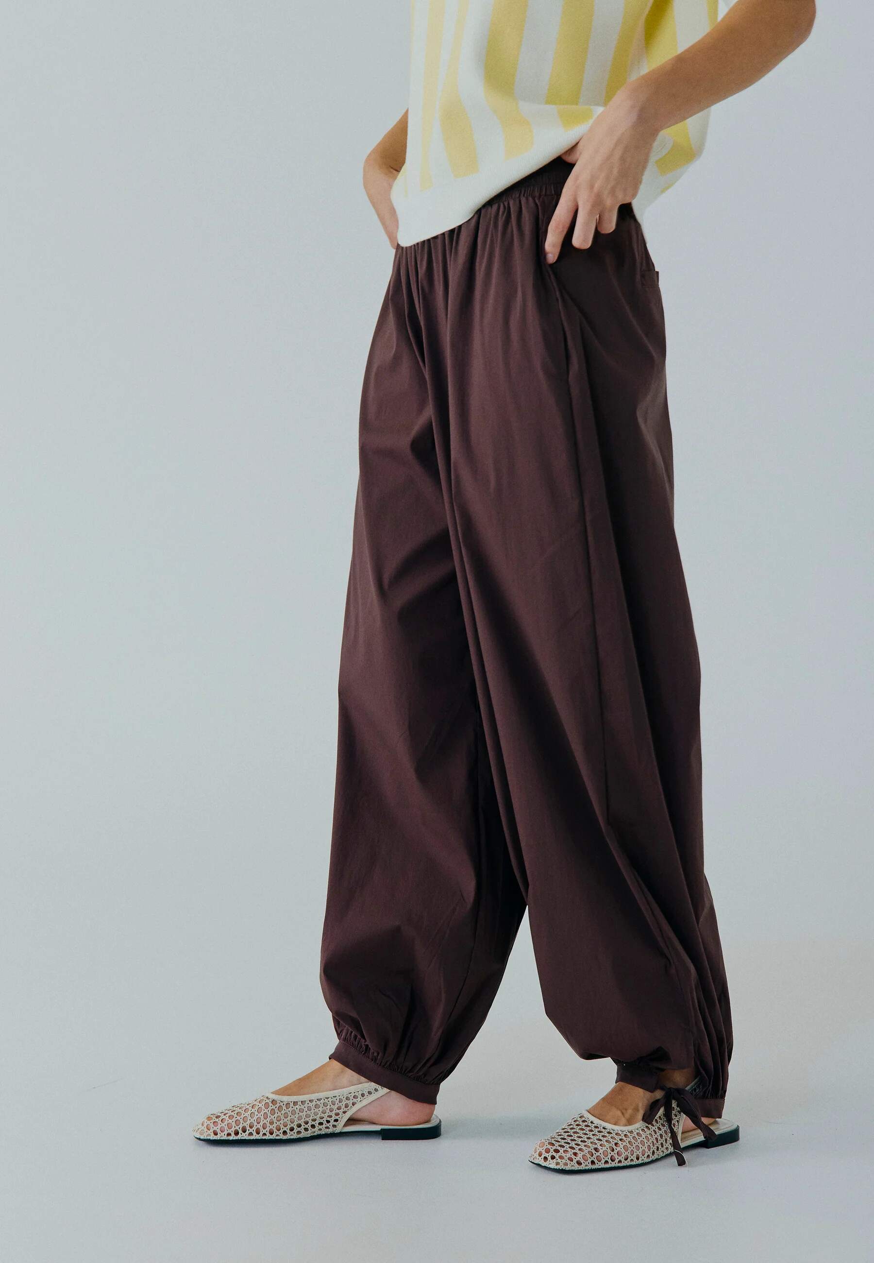 OTILIA PANTS DARK BROWN