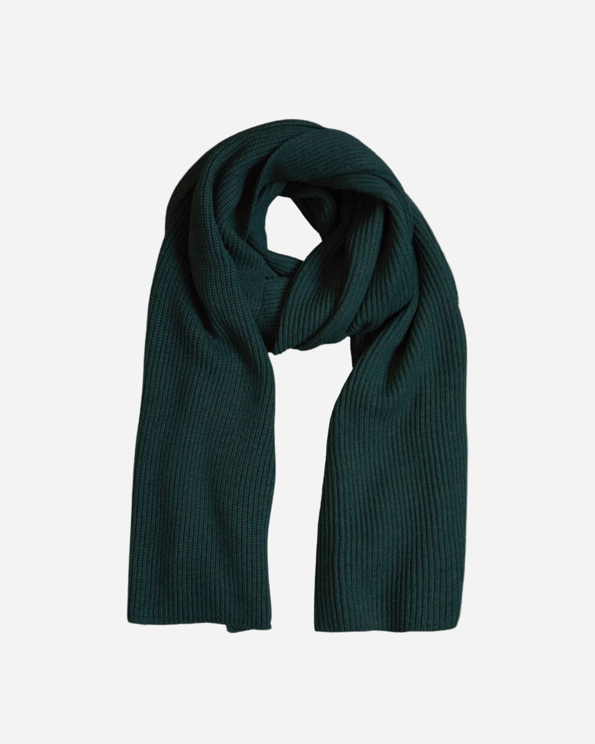 Dark green scarf on a white background