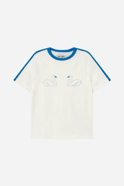 BLUE DOVES TEE OFF WHITE