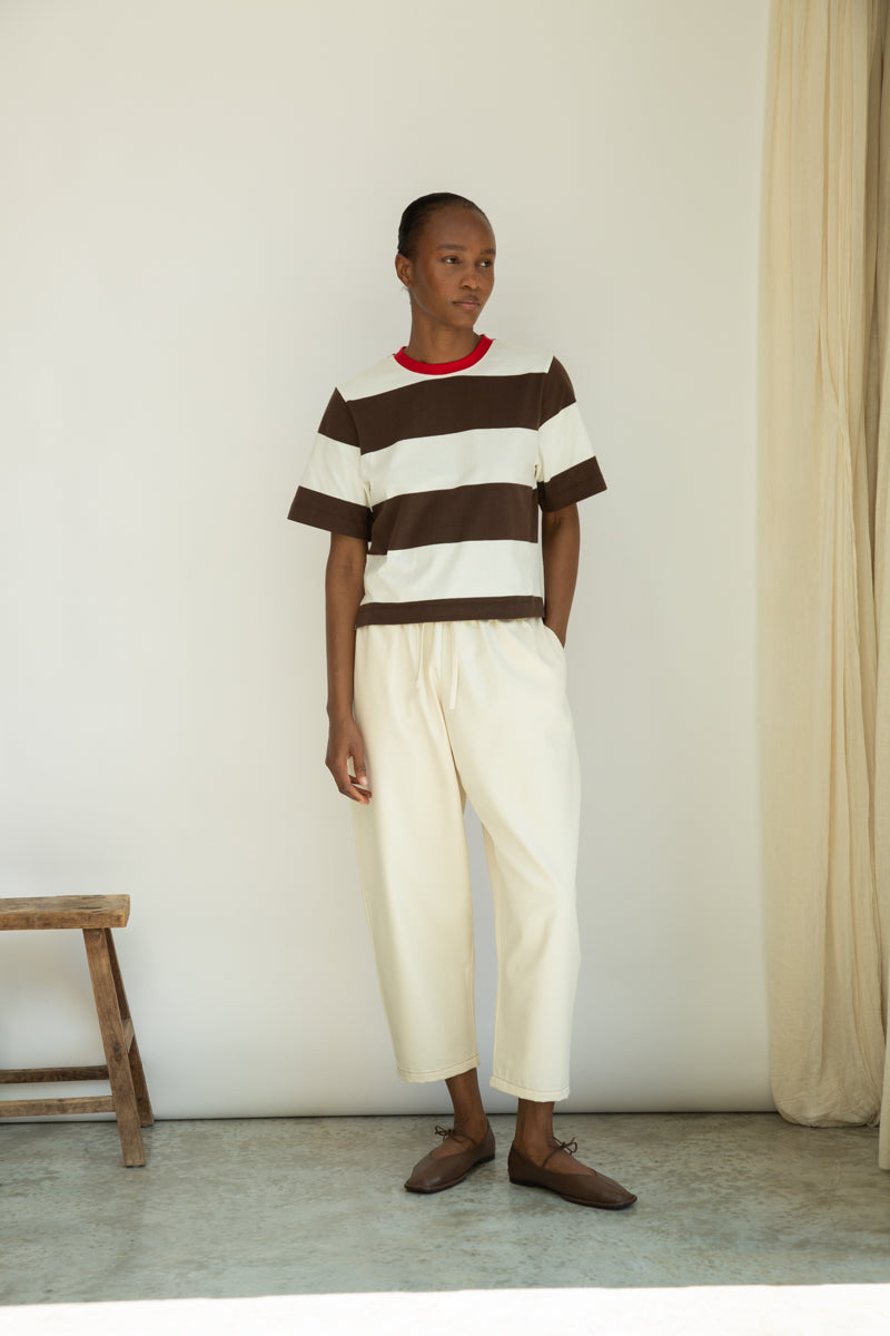 CEDAR LEIGH ECRU DENIM TROUSER