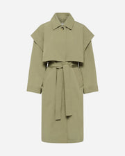 Green trench coat