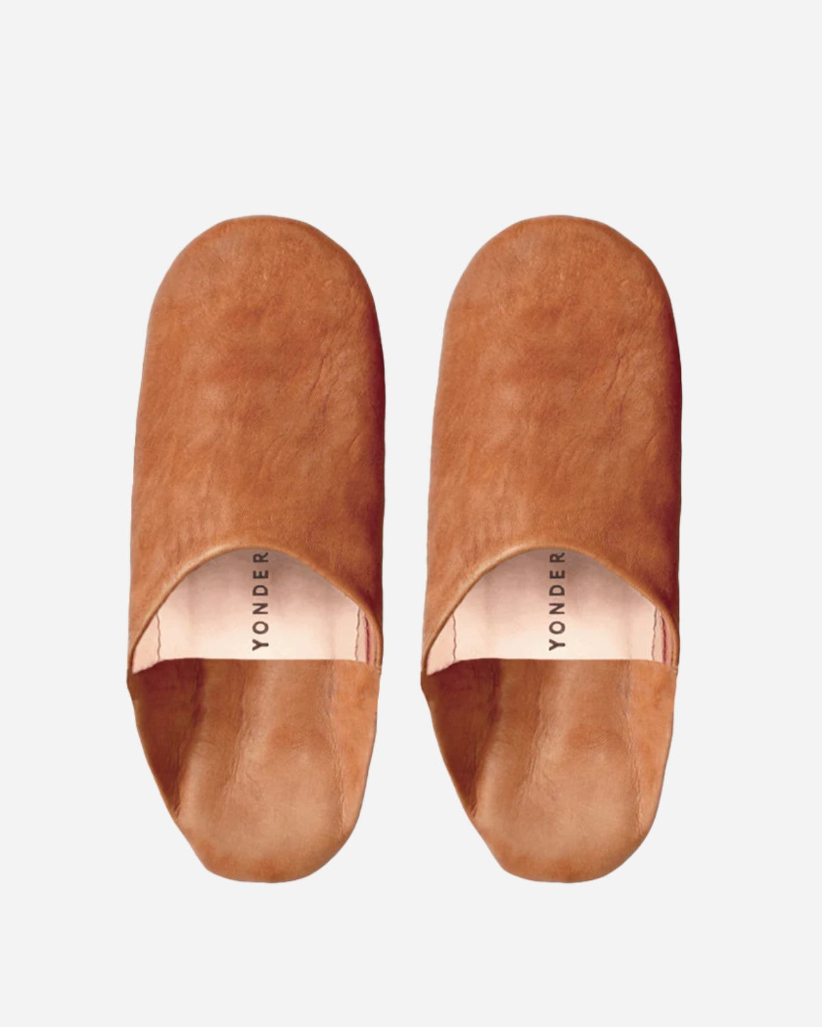 Toffee brown leather house slippers