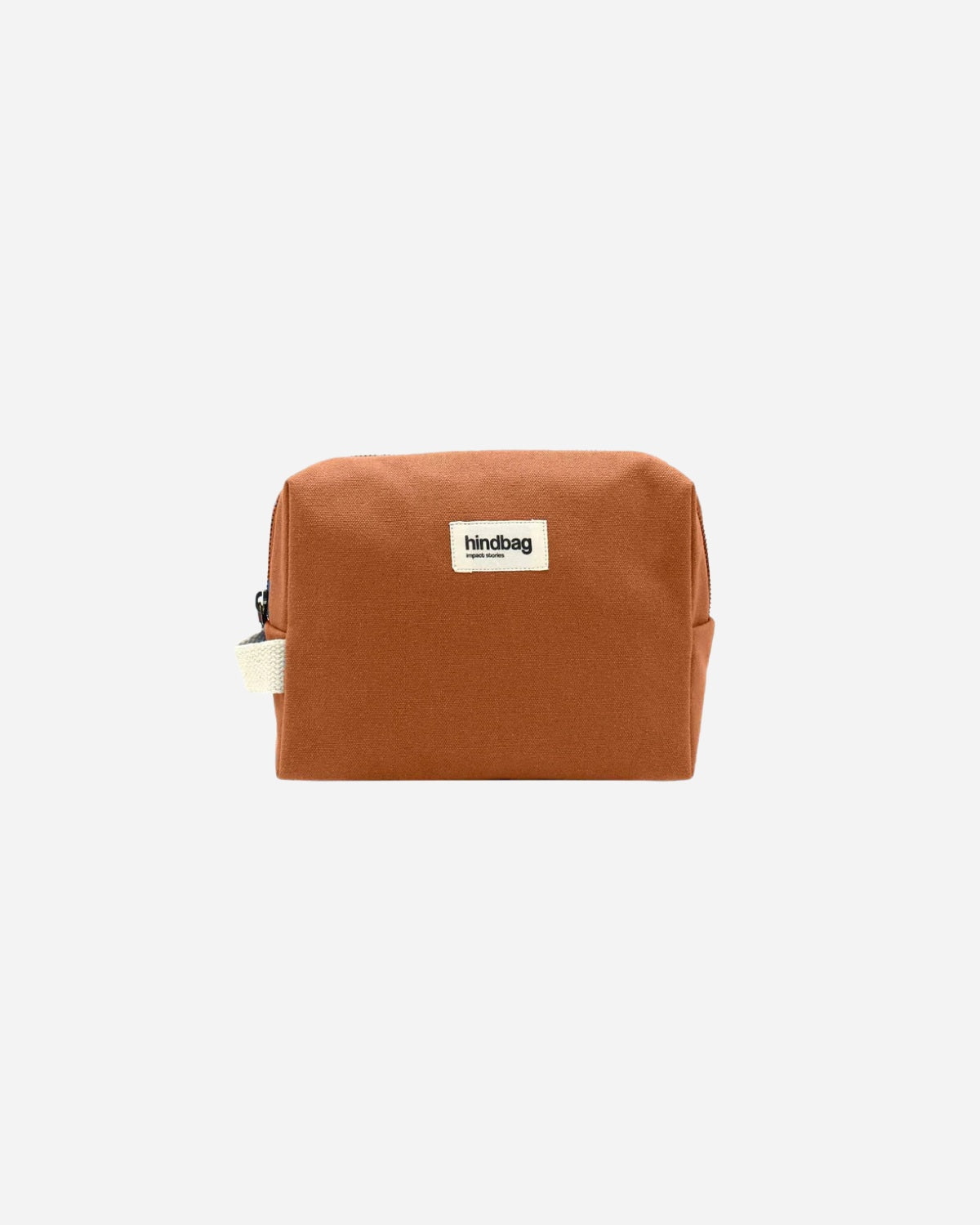 Orange tan canvas toiletry bag