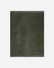 ARMY GREEN SOFT BLANKET WITH FRINGING