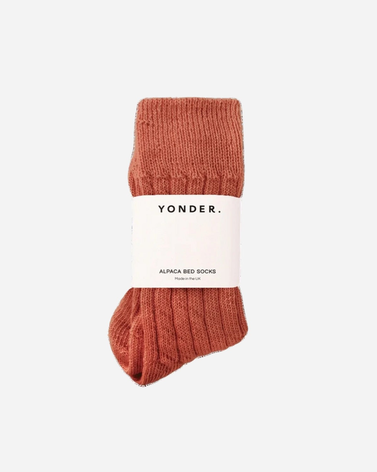 Rust coloured alpaca bed socks