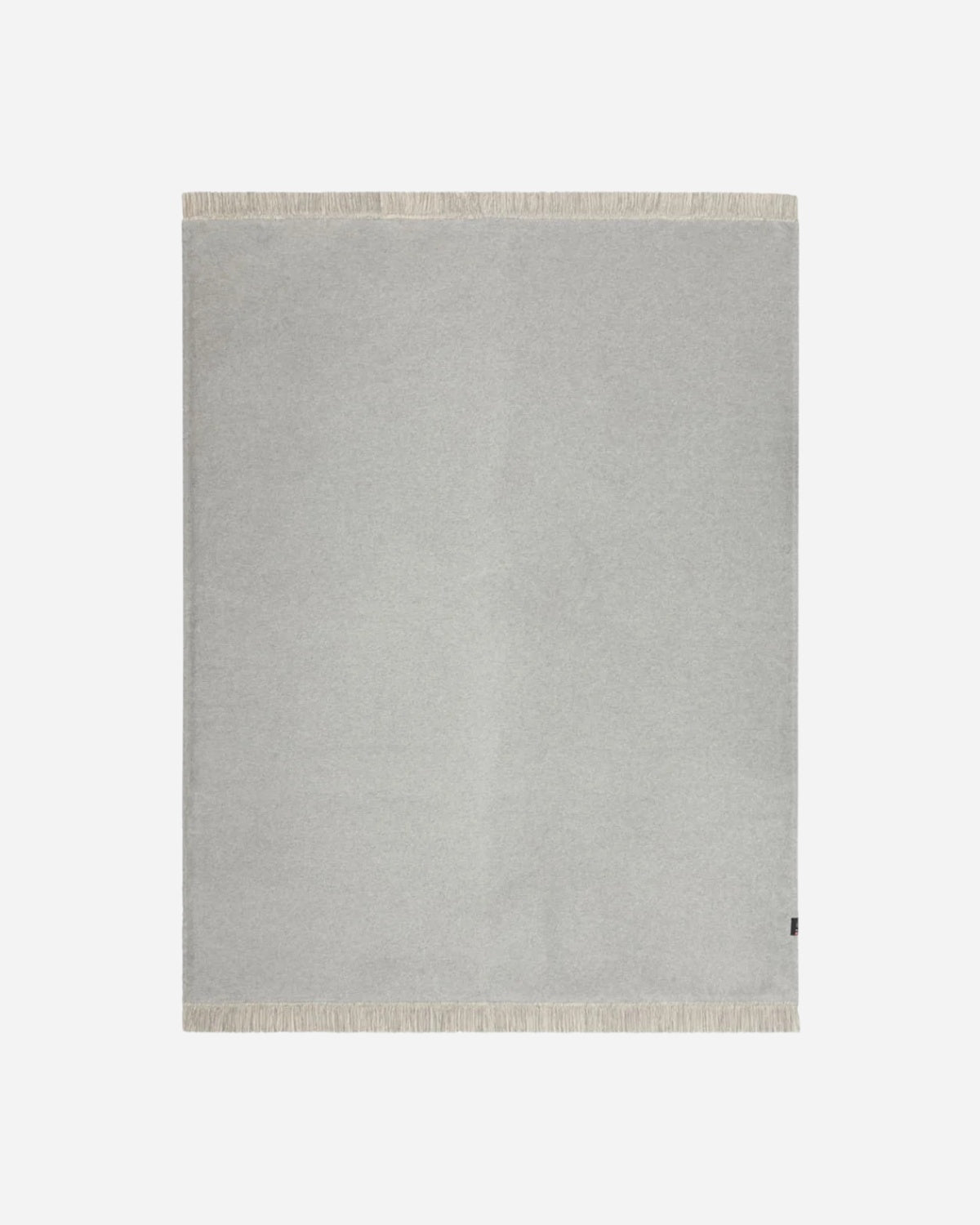 LIGHT GREY SOFT BLANKER WITH FRINGING
