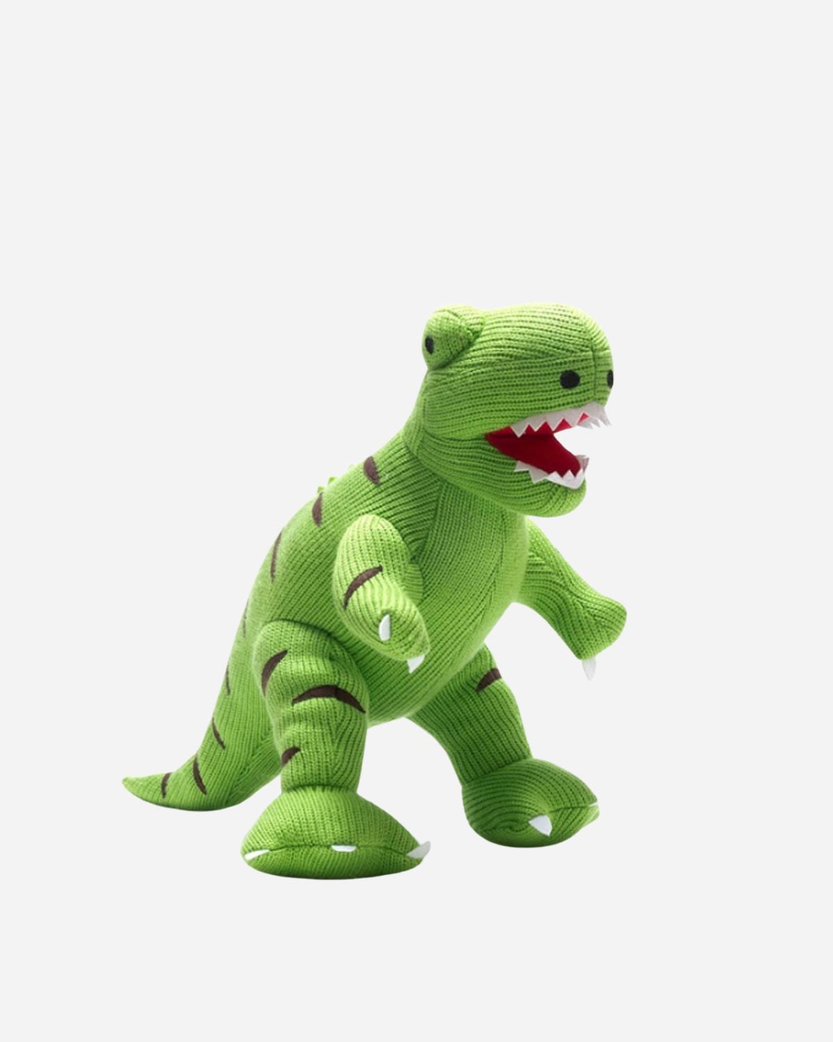 T-REX KNITTED LARGE DINOSAUR SOFT TOY GREEN