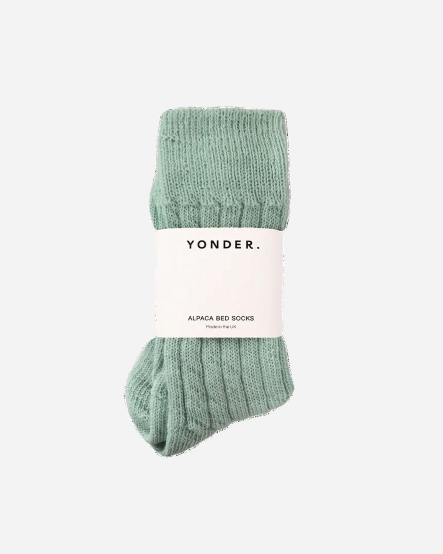 Sage green alpaca bed socks