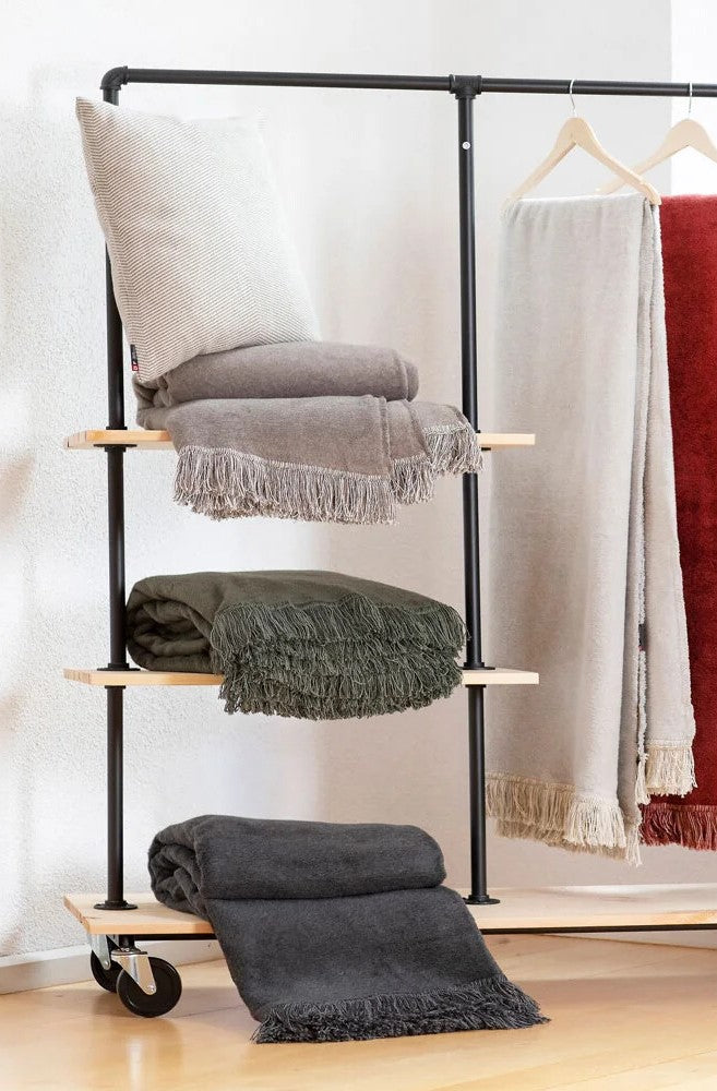 VIENNA FRINGED BLANKET ARMY
