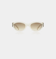 Transparent oval shaped framed sunglasses
